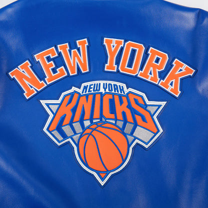 Pro Standard NBA NEW YORK KNICKS CITY SIGNATURE MEN'S LEATHER VARSITY JACKET