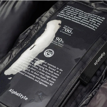 AlphaStyle Kudu Double Hood Down Jacket